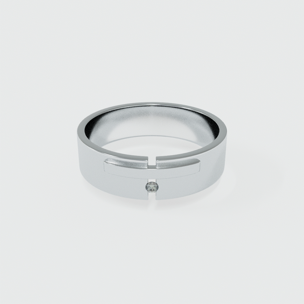 ARGOLLA MATE CON BARRA AMA DIAMANTE