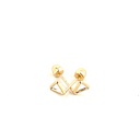 BROQUEL TRIANGULO SILUETA BB 14K
