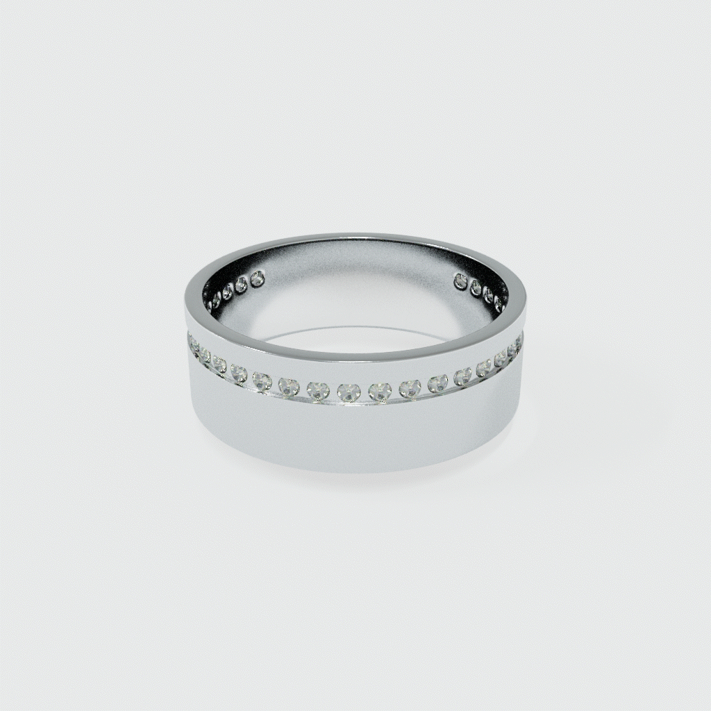 ARGOLLA BLANCA FILO CON ZIRCONIAS