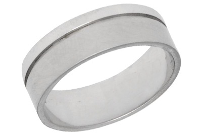 [372111/4.0/AMA18/4] ARGOLLA BCA MATE CON UN FILO BRILLANTE (Oro amarillo 18kt, 4mm, 4.0)