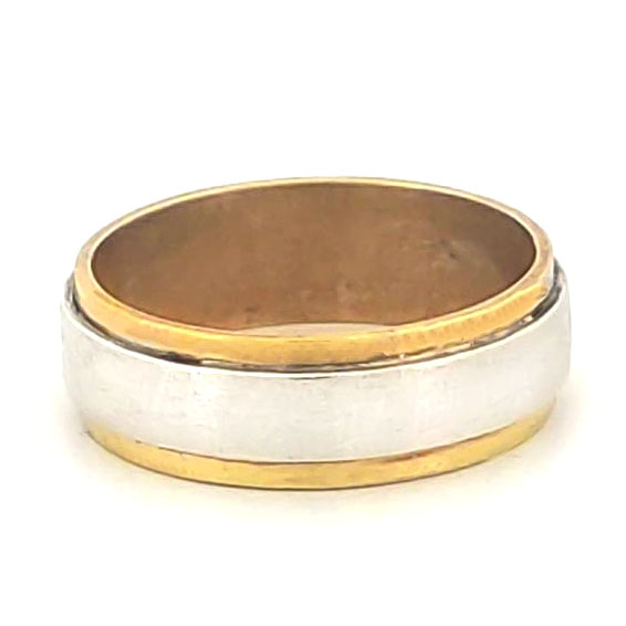 [372311/4.0/AMA18/4] ARGOLLA CENTRO BLANCO FILOS AMA (Oro amarillo 18kt, 4mm, 4.0)