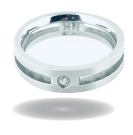 ARGOLLA DOS BRAZOS PARALELOS CIRC 0.04 AL CENTRO  (Oro amarillo 18kt, 4.0)