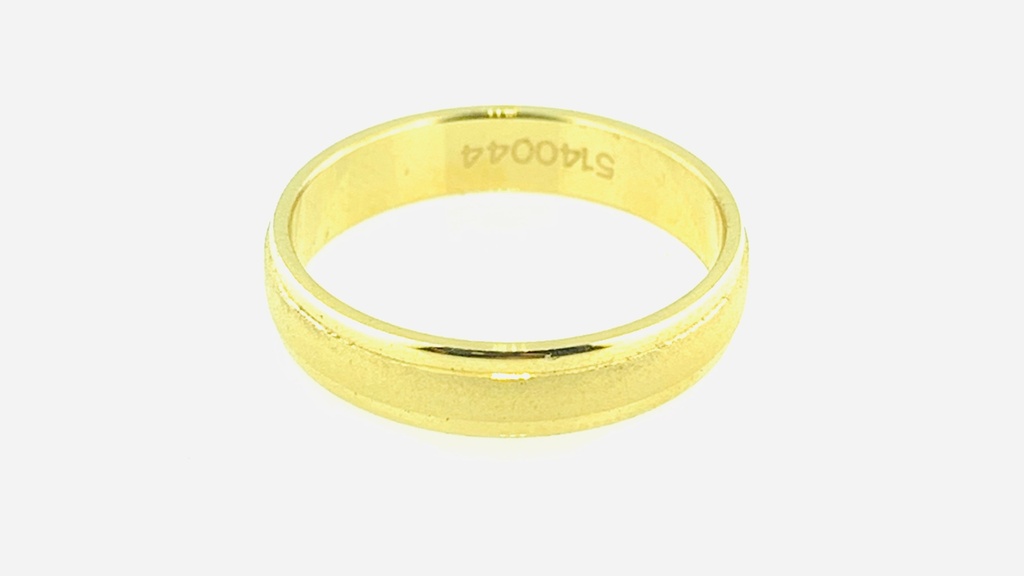 [372301/4.0/AMA18/4] ARGOLLA GRABADO ARENA 4MM (Oro amarillo 18kt, 4.0)