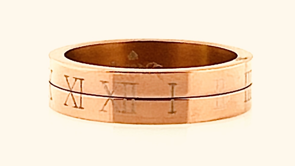 [372245/4.0/AMA18/4] ARGOLLA MITAD ROLLING PRESENTE ,PASADO,FUTURO (Oro amarillo 18kt, 4mm, 4.0)