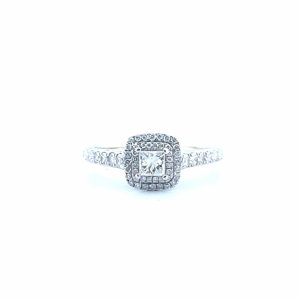 [0000140] Anillo doble halo con diamantes