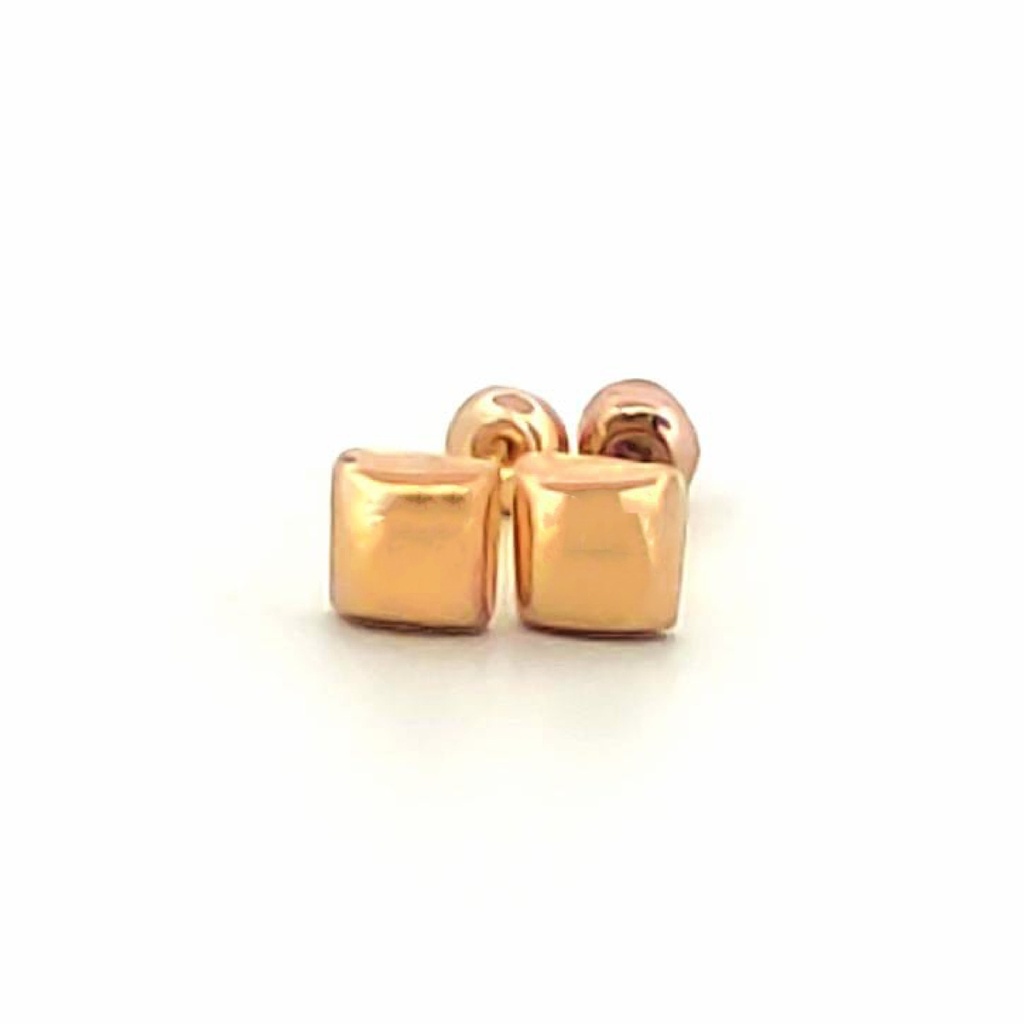 BROQUEL ELY CUADRO LISO (Oro amarillo 10kt)